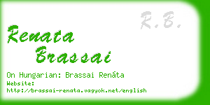 renata brassai business card